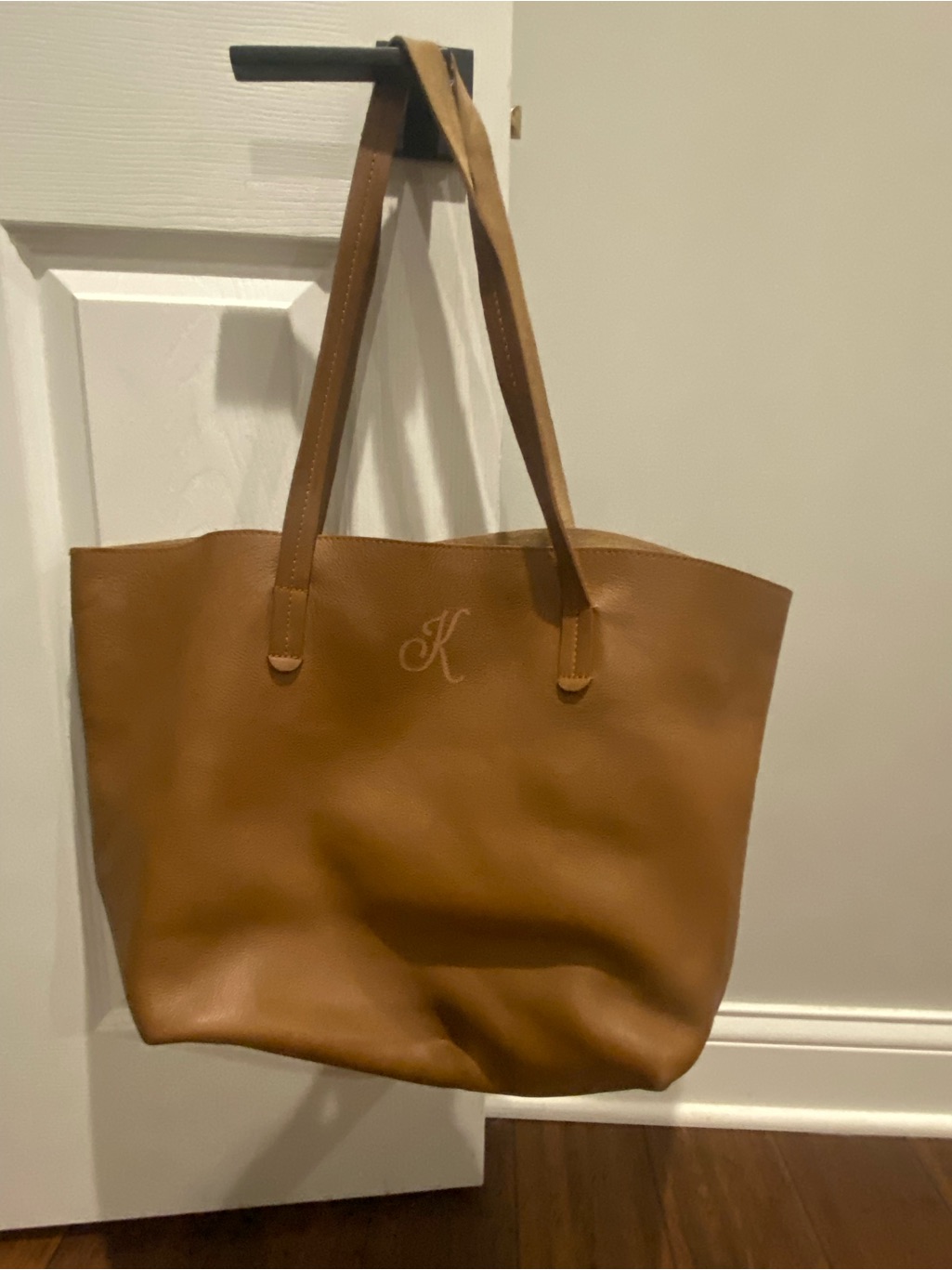 Monogrammed Brooklyn Leather Tote By Mark & Graham